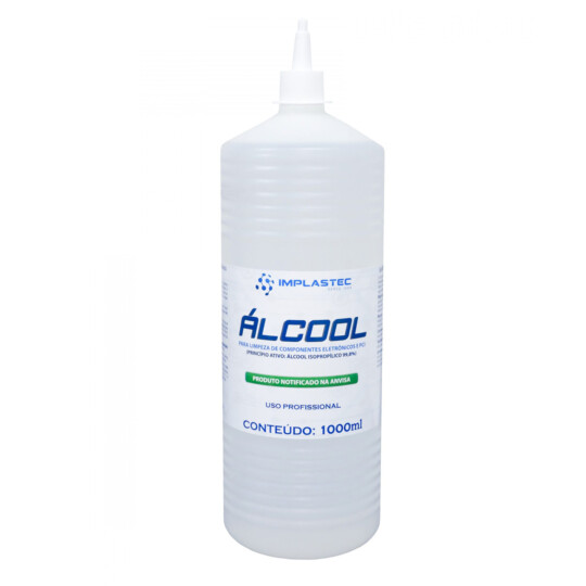 Álcool para Limpeza de Componentes Eletrônicos e PCI 1000ml 99,8% IMPLASTEC - PCI-1000ML