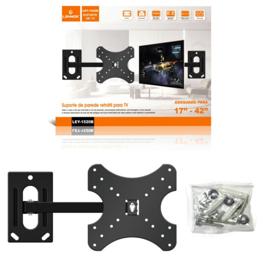 Suporte de TV Universal 17'' - 42'' PolegadaS LEHMOX - LEY-1520B