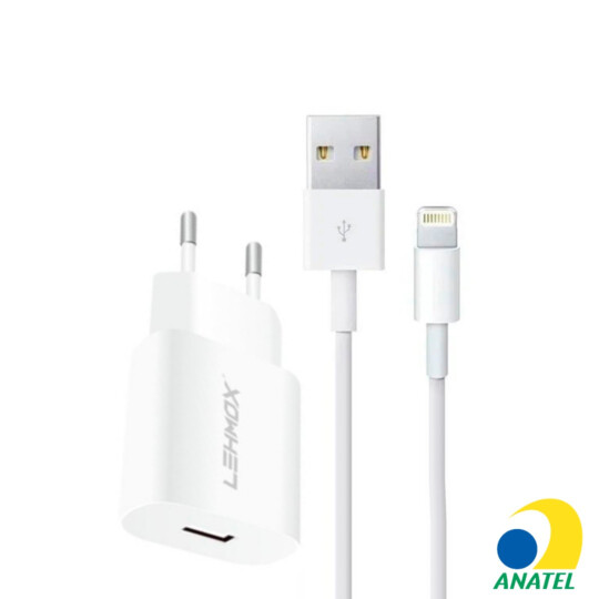 Carregador de Celular 3.1A Usb com Cabo Lightning LEHMOX - LE-511 IOS