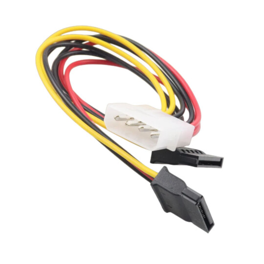 Cabo Adaptador Molex IDE x 2 Sata 15P 20cm GRASEP - D-CIC02