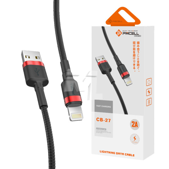 Cabo Lightining para IOS Trançado com 1 Metro PMCELL - CB-27 LIGHT
