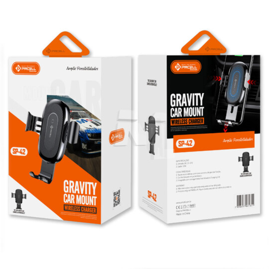 Suporte de Celular Veicular com Carregamento Wireless PMCELL - SP-42