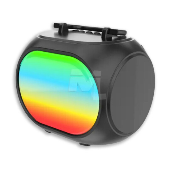 Caixa de Som Bluetooth Portátil com Led RGB 14x9.9x12.5cm GRASEP - D-Y11