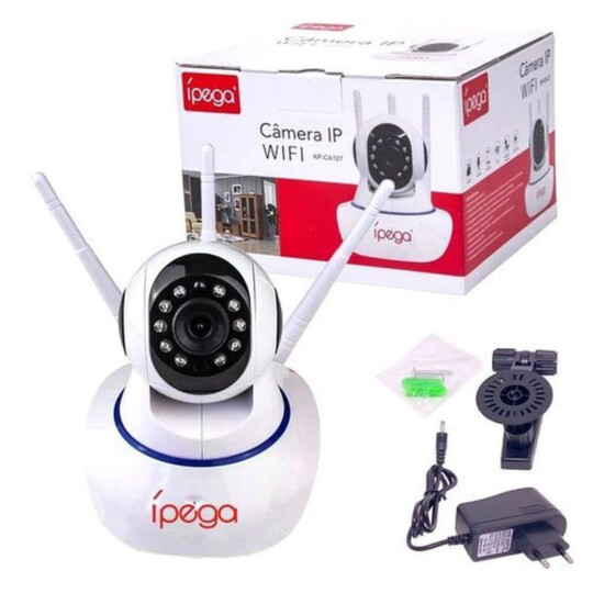 Câmera de Segurança IP Wifi com 3 Antenas ÍPEGA - KP-CA127
