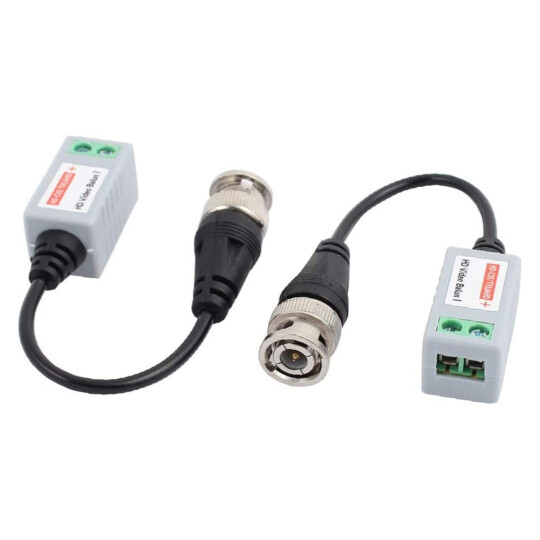 Vídeo Balun Utp Passivo Conector Bnc Transceiver para Câmera 300M - 02942 CP05