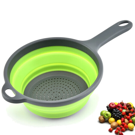 Peneira Emborrachada Retrátil Escorredor 34.3x19.5x3.2cm - TOP0684