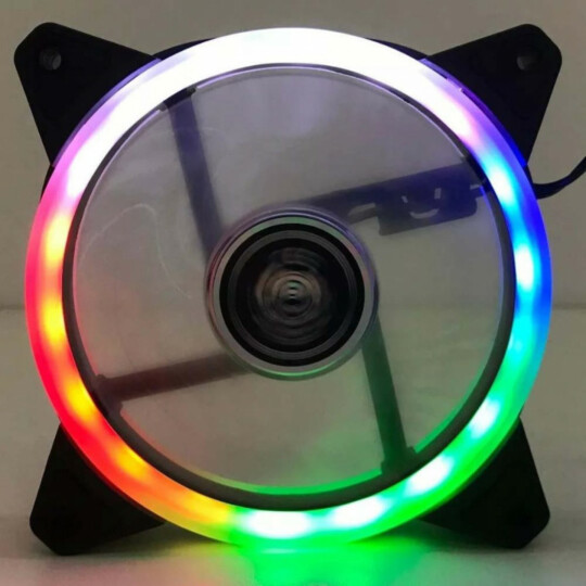 Cooler Dupla Face 120mm Acende Colorido RGB Dex - DX-12W