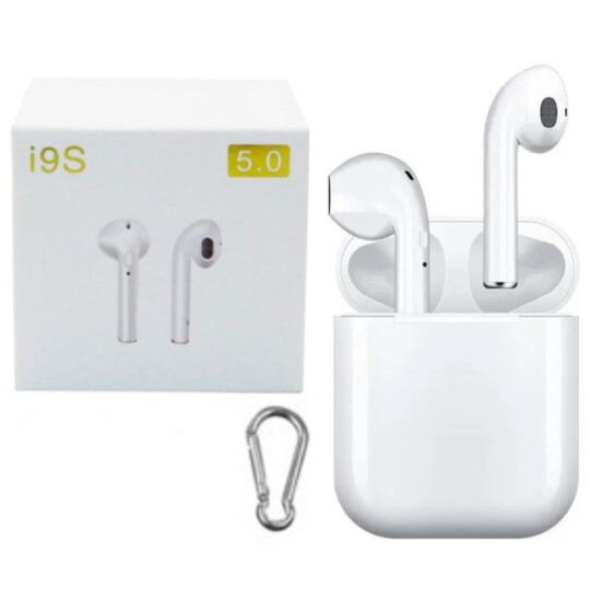 Fone de Ouvido Bluetooth I9S TWS sem Fio V5.0 Branco - K-919