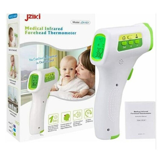 Termômetro Digital Médico Sem Contato Infravermelho Testa - JZK-601