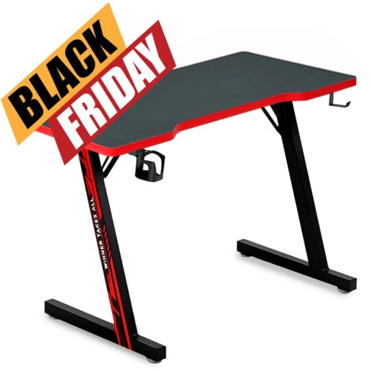 Mesa Gamer 80cm para Computador MetalRed M6007 com Suporte para Headset e Copo