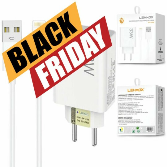 Carregador Turbo 33W PD USB Lightining 1M LEHMOX - LE-407IOS