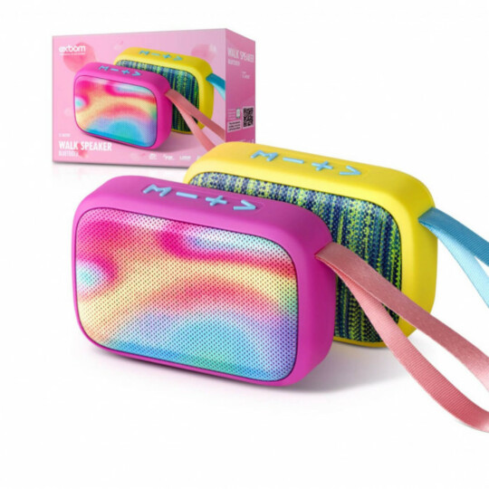 Caixa de Som Bluetooth FM USB SD Multimídia Fashion Exbom - CS-M22BT
