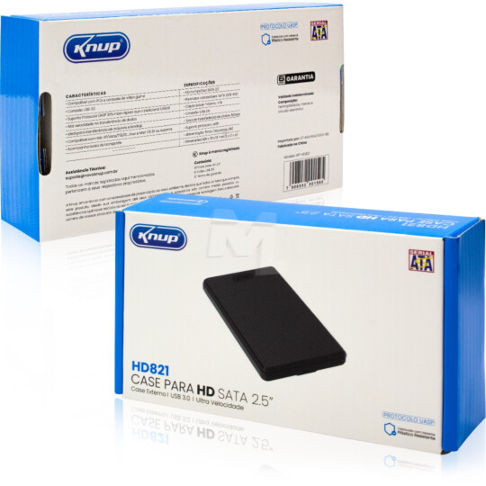 Case para Hd Externo 2.5" sata Usb 3.0 KNUP - KP-HD821