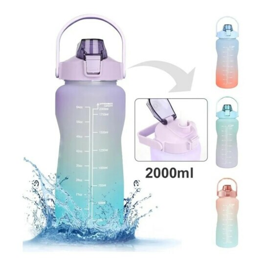 Garrafa de água 2 Litros portátil esportes e fitness Yunger 2 GFA-2LTQ