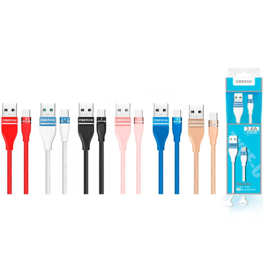 Cabo Carregador Type-C x USB 1 Metro para Celular OBERON - OR-CO02/C1