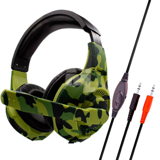 Headset Gamer com Microfone Conexão P2 CAMUFLADO - IG-V8-2 Reling