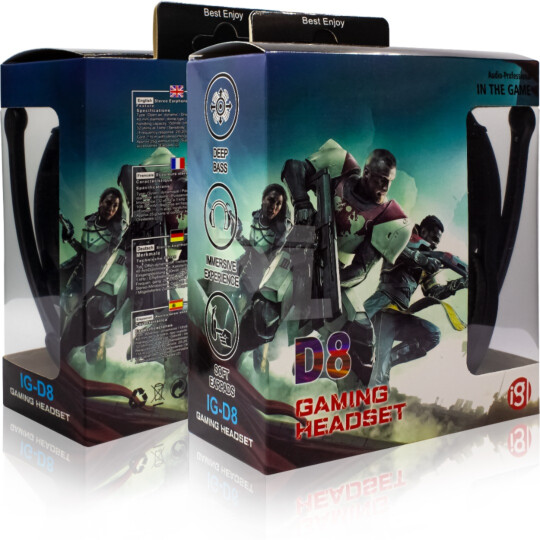 Fone Headset Gamer com Microfone Conexão P3 - IG-D8 Reling