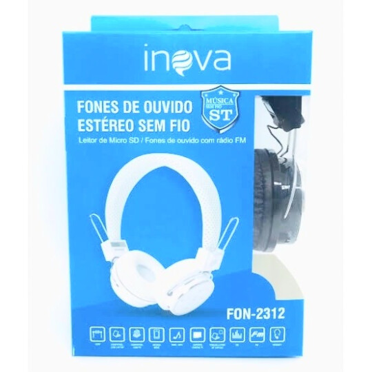 Headphone Bluetooth Sem Fio Stereo Inova - FON-2312D