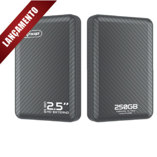 HD Externo 250Gb Slim 2.5 Polegadas para Armazenamento Knup - KP-HD808