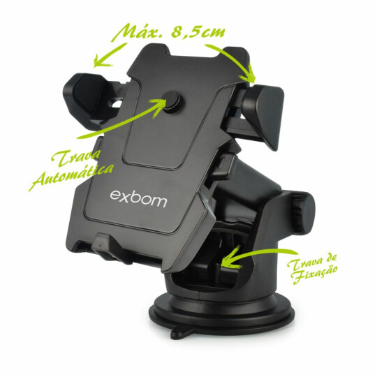 Suporte veicular universal para Smartphone e GPS Trava Automática EXBOM 02462 - SP-62