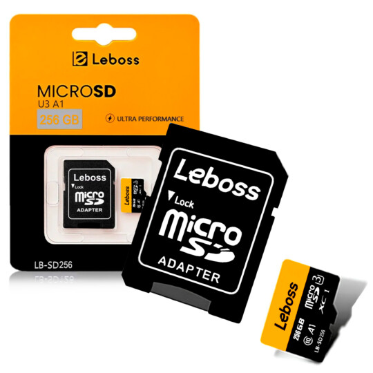 Cartão de Memoria 256GB U3 P/ Camera Wifi Ip e Celular SD256