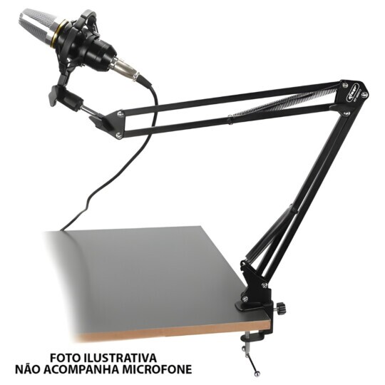 Braço Articulado Suporte Universal Microfone Profissional 