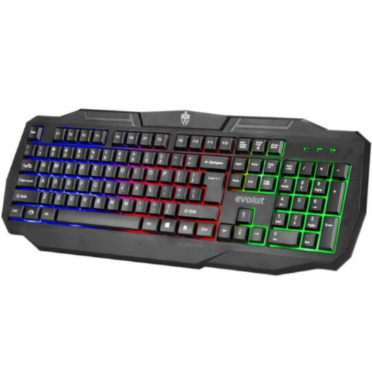 Teclado Gamer Ranger com Fio USB e Iluminação Led RGB Rainbow EVOLUT - EG207 