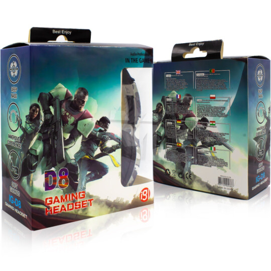 Fone Headset Gamer Com Microfone Camuflado - IG-D8-1 Reling