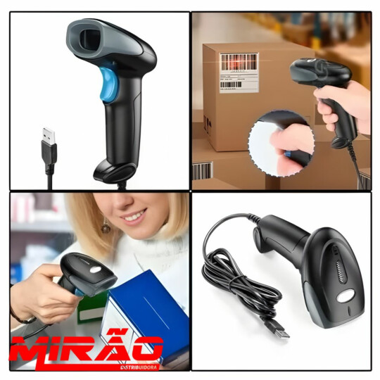 Leitor de Código de Barras Tomate MDK101 USB 1D Laser Azul