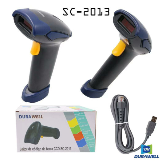 Leitor de Código de Barras com Cabo USB CCD DURAWELL - SC-2013