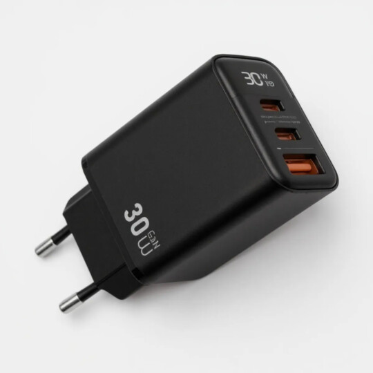 Carregador Turbo Firefly 30w Preto Com Tela Wiwu