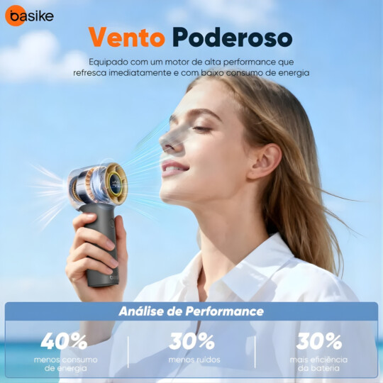 Mini Ventilador Portátil 15000 Rpm Usb Recarregável