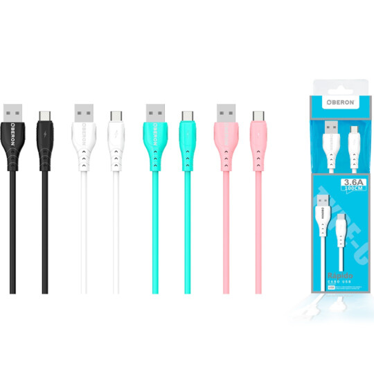 Cabo Carregador Type-C x USB 1 Metro para Celular OBERON - OR-CO09/C