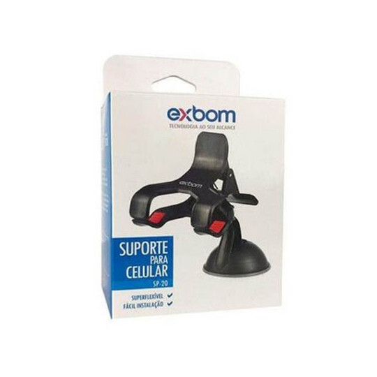 Suporte Universal Com Clipe Duplo para Smartphone e GPS Exbom - SP-20