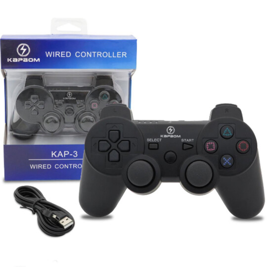 Controle com Fio para Ps3 Dualshock Joystick - KAP-3