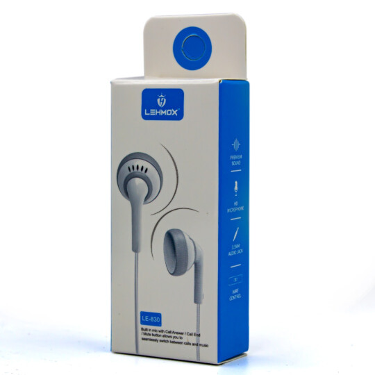 CAIXA FECHADA EXPOSITORA 30 UNIDADES Fone de Ouvido Auricular Com Microfone LEHMOX - LE-830