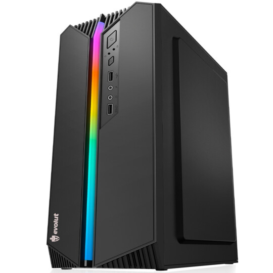 Gabinete Gamer Orcus Mid Tower com Led RGB e Lateral em Vidro Temperado EVOLUT - EG814