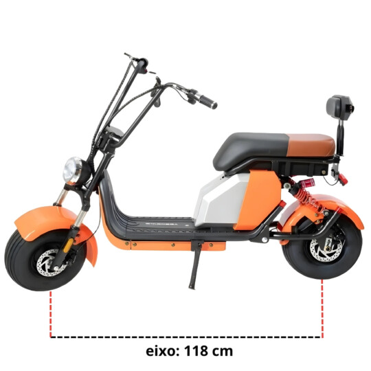Scooter Bike Elétrica 2 Lugares 1000W 35KM/H ST-390