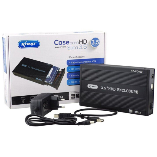 Gaveta Externa Case para HD Sata 3.5 Polegadas Usb 3.0 KNUP - KP-HD004