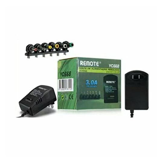 Fonte Universal Regulada 3.0 A 3.4,5.6.7,5 9.12v 7 Plugues - YC668