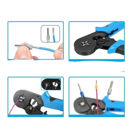 Alicate de Crimpagem Terminais Pino Tubular EXBOM - 04073