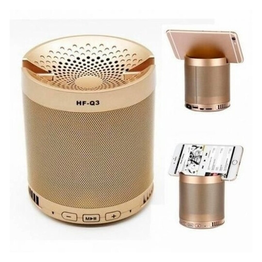 Caixa De Som Bluetooth Q3 Portátil Usb/Sd/Fm Grasep - D-Q3