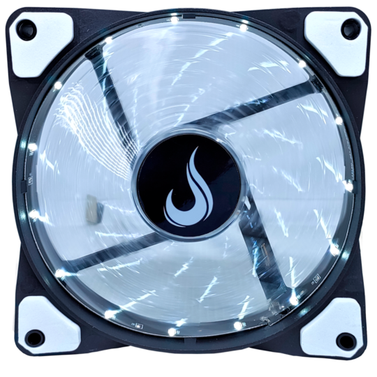 Cooler FAN Rise Mode Wind W1 120mm LED Branco - RM-WN-01-BW