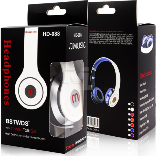 Headphone Estéreo com Fio Conexão P2 Colorido - HD-088