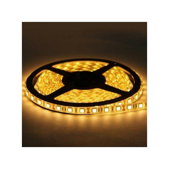 Fita de Led Branco Quente 5 Metros 12v 4.8w Sem Silicone LUX POWER - IP20-3528BQ