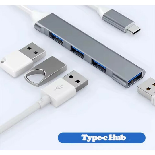 Hub USB-C com 4 Portas USB 3.0 e 2.0 Alta Velocidade Knup - KP-HB504
