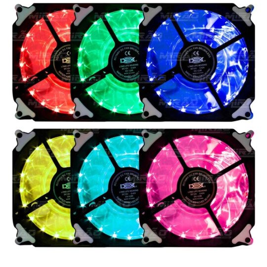 Kit 3 Coolers com Led 120mm RGB + Fita Led e Controle Dex - Dx-123R
