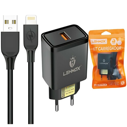 Carregador de Celular Turbo Lightning Iphone Lehmox LE-519-3