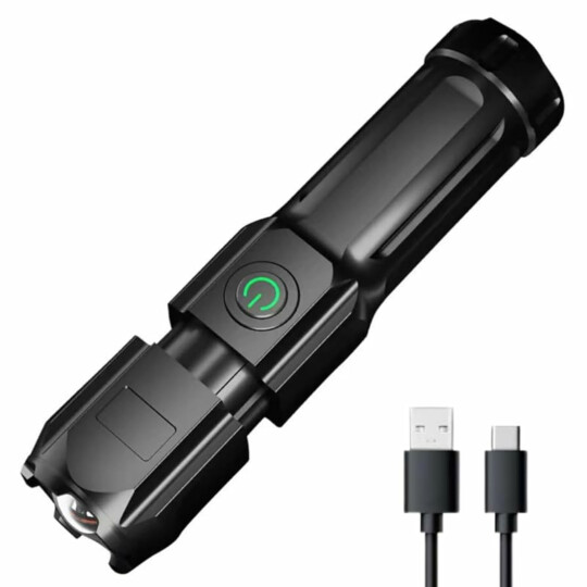 Lanterna Led Recarregável Usb 3 Modos À Prova D'água - Lehmox LEY-2275