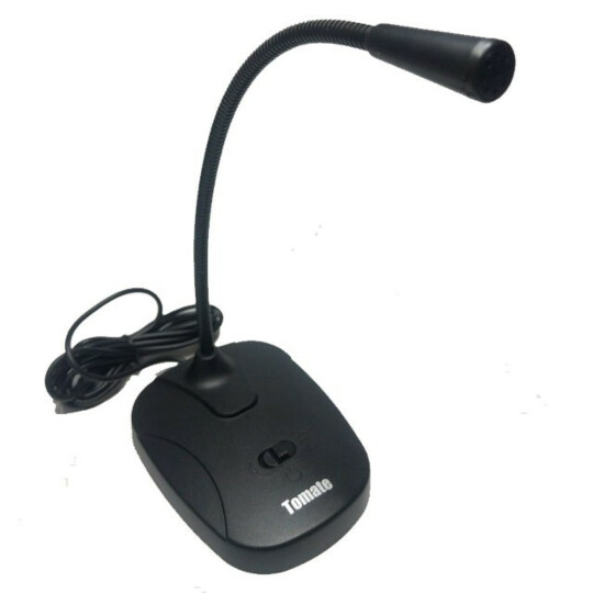 Microfone de Mesa Com Fio Omnidirecional P2 Tomate - MT-1051
